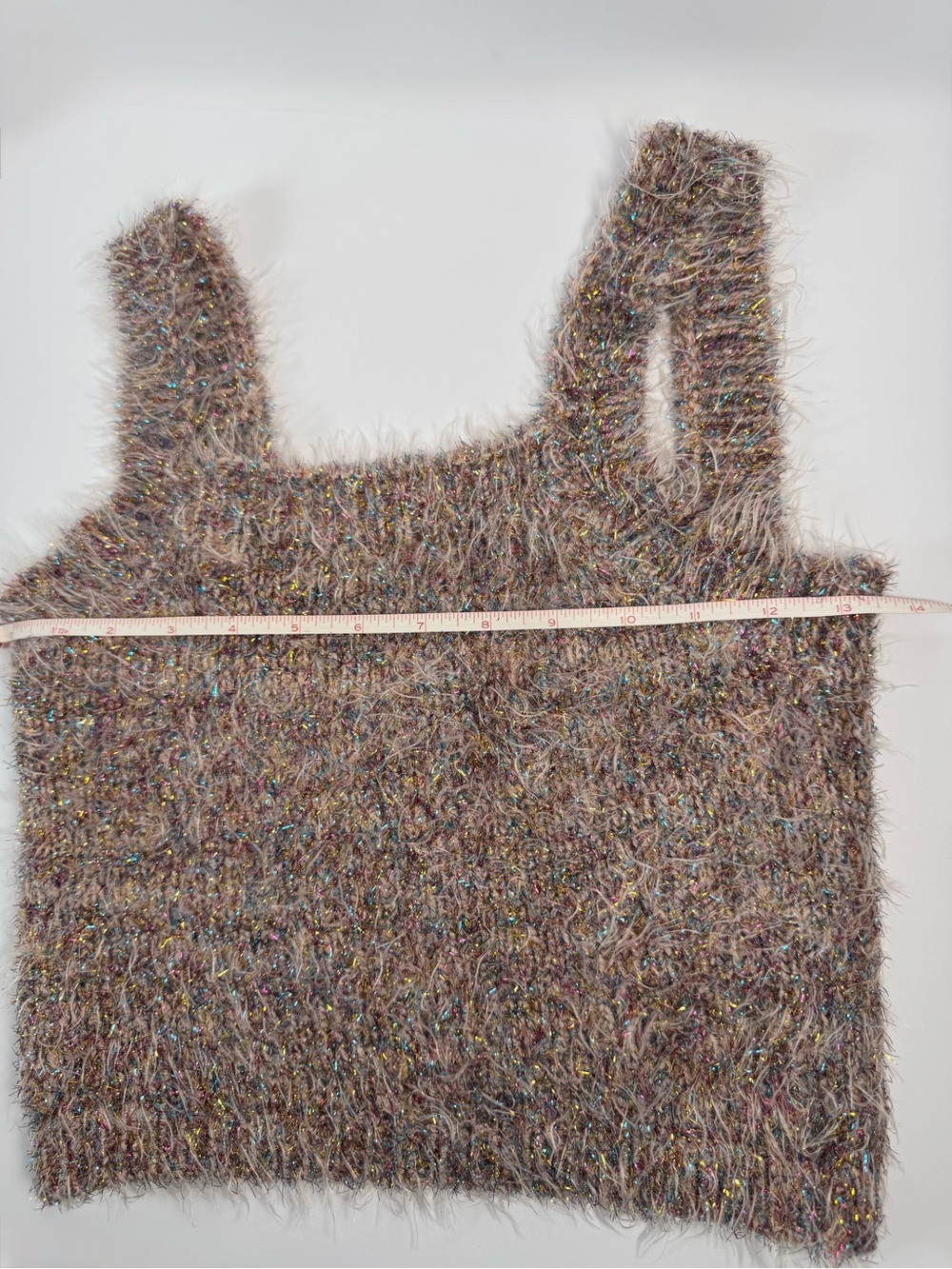 Forever 21 Metallic Multi-Color Fuzzy Crop Tank - Picture 7 of 12
